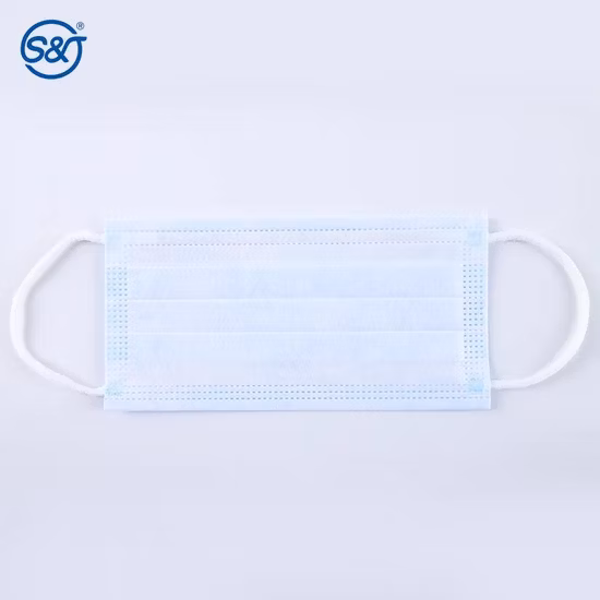 SJ En14683 FDA High Quality Face Mask 3ply Disposable Comfortable Earloop Medical Mask