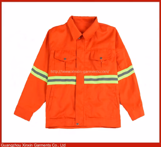 Men′ S Blue Outdoor Fleece Jacket Reflective Safety Jacket Protective Apparel (W433)